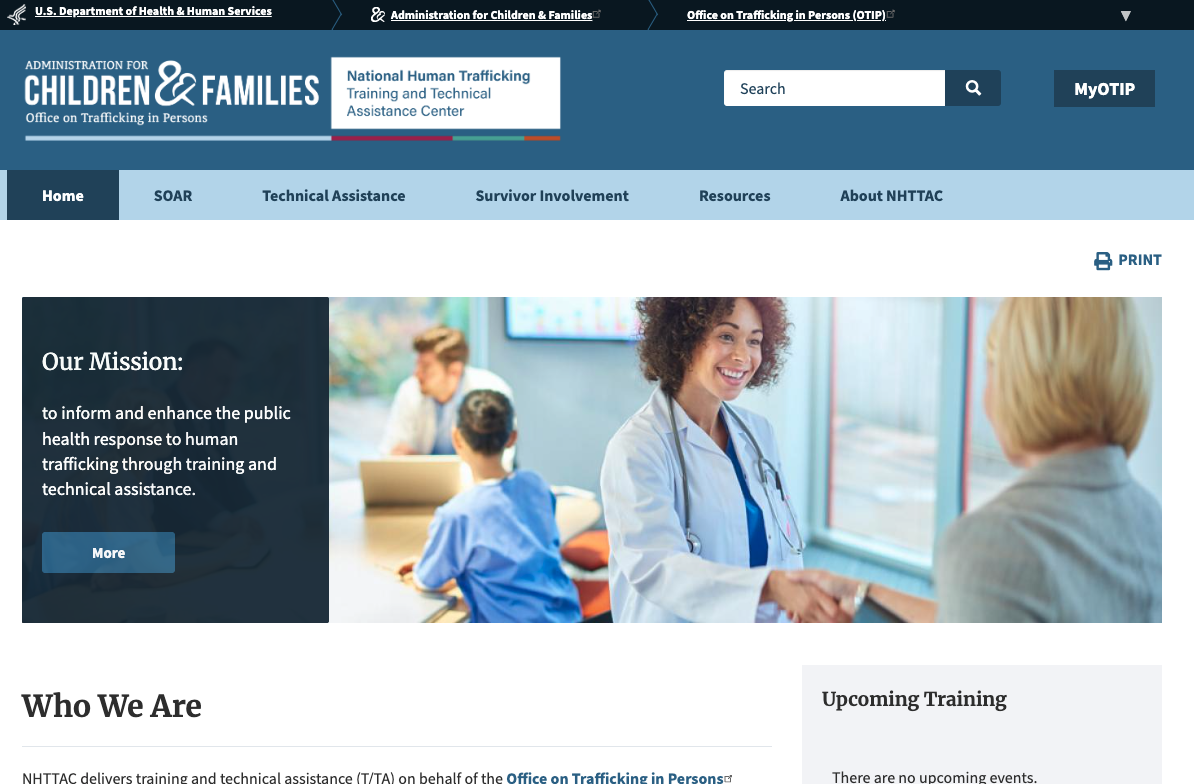 Screenshot of SAMHSA Grants